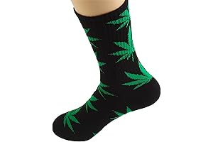 Marijuana Leaf Printed Cotton Socks: Cozy Companions for Cannabis Enthusiasts
