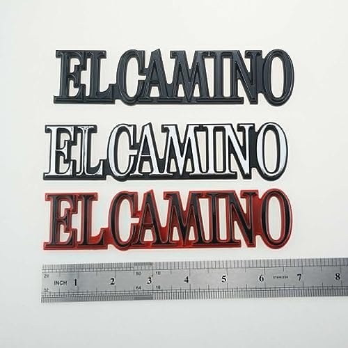 Image of 2Pcs Fit for 1978-1987 El Camino Quarter Panel Emblem 3D Badge Nameplate Letter Replacement for El Camino (Silver)