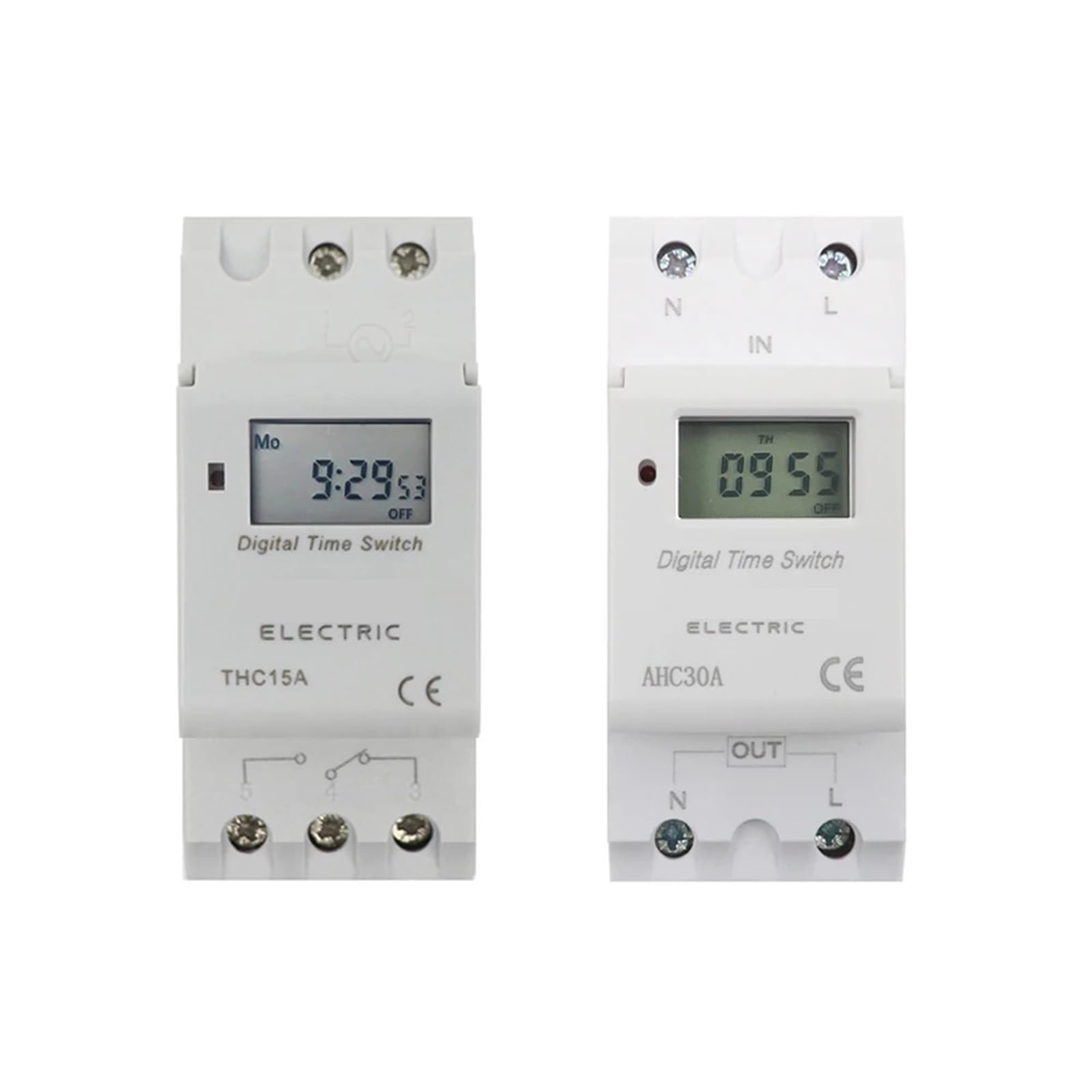 Minuterie THC15A 48V interrupteur horaire programmable rail Din 7 jours