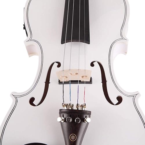 Vista 16 de Ktaxon Violín eléctrico acústico, violín 4/4 con preamplificador de ecualización y accesorios de ébano, violín de tamaño completo con cable AUX