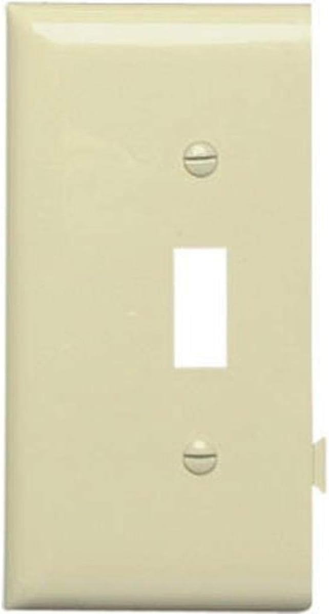 Legrand Pass & Seymour PJSE1I Thermoplastic Sectional Wall Plate, End Section, Toggle Switch, Ivory (1 Count)