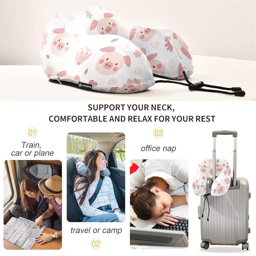 Almohada de viaje espuma viscoelástica ajustable miniatura 4