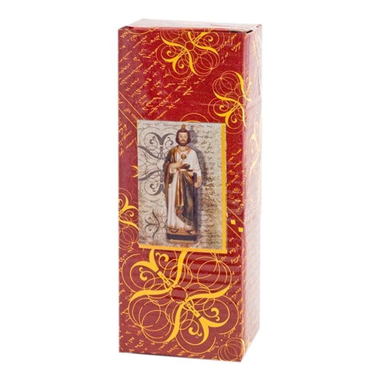 DRW Figura San Judas peana Cuadrada Resina Pintado a Mano 40 cm