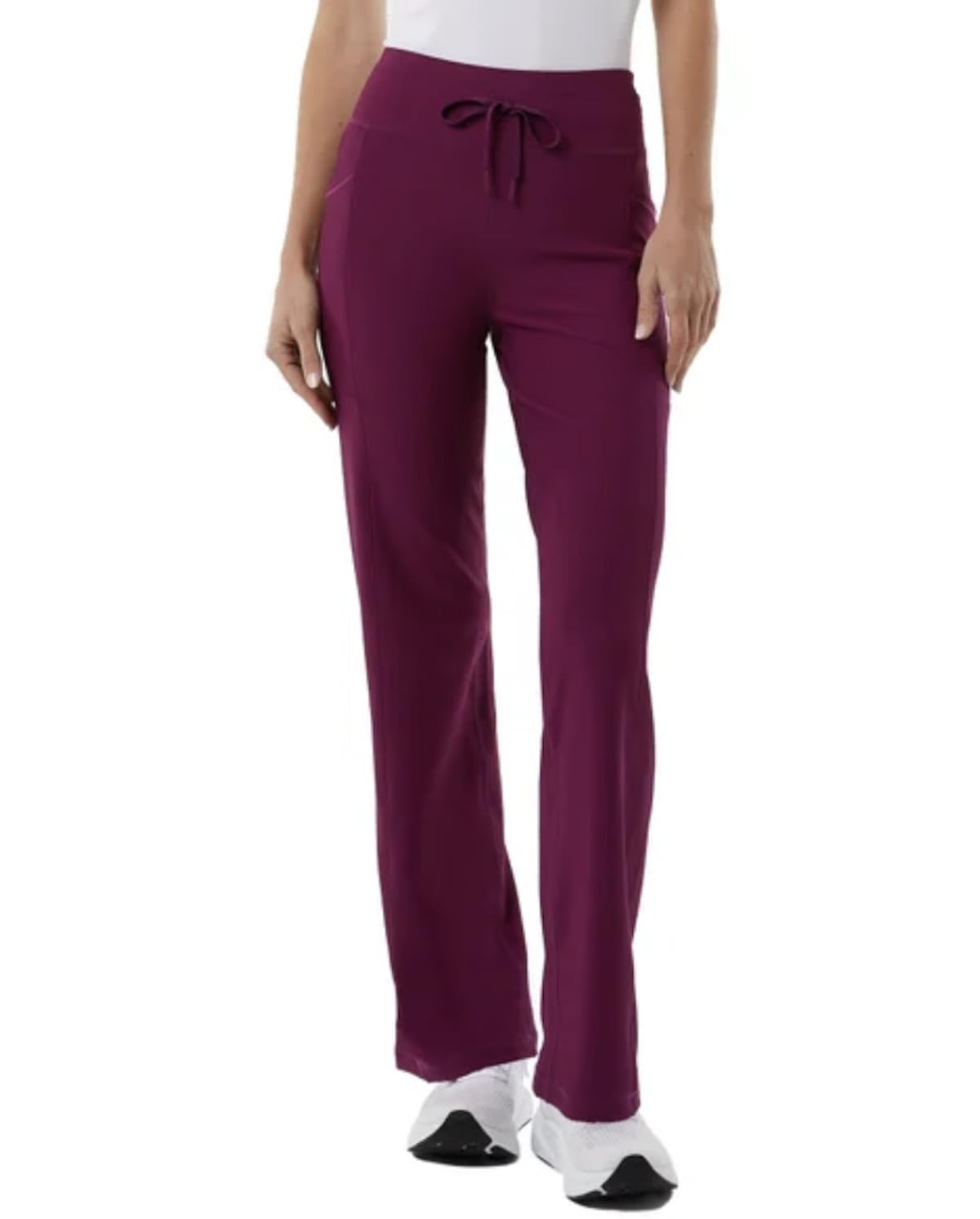 32 Degrees Women's Purple Cool High Rise Ribbed Active Yoga Semi-Flare Pant, M