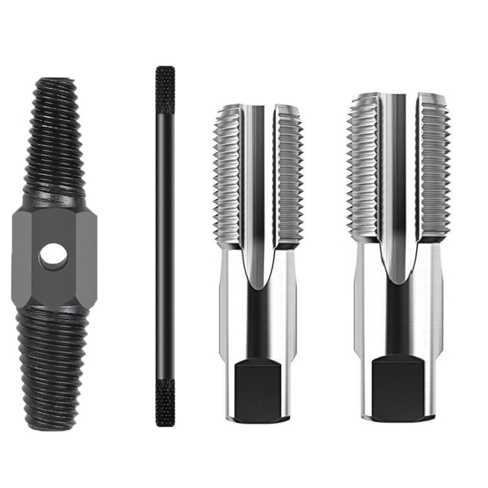 Littimoon Double-Head Extractor Drill Bits Set Damaged Water Pipe Broken Bolt Remover Tools Faucet Valve Thread Repair