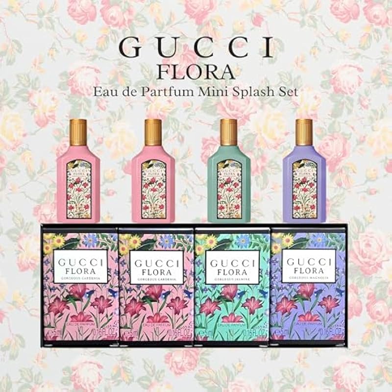 Gucci Flora Perfume for Women Variety Gift Set Mini Splashes 4 X 0.16 Fl oz 상세이미지 7