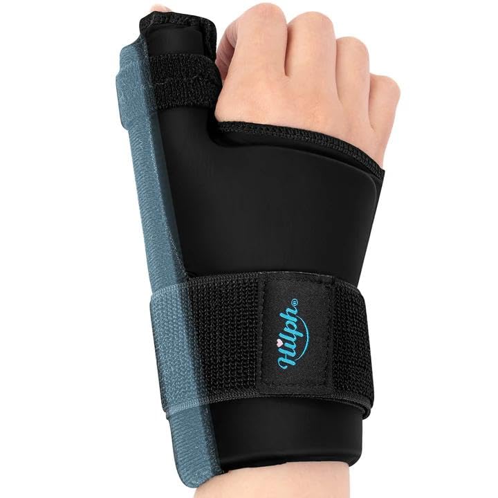 Thumb Wrist Ice Pack Wrap for Carpal Tunnel & Tenosynovitis with Thumb Splint Support, Soft Gel Wrist Ice Sleeve for Hand Hot Cold Therapy, Arthritis, Tendonitis, Mommy Wrist, Sports Injuries