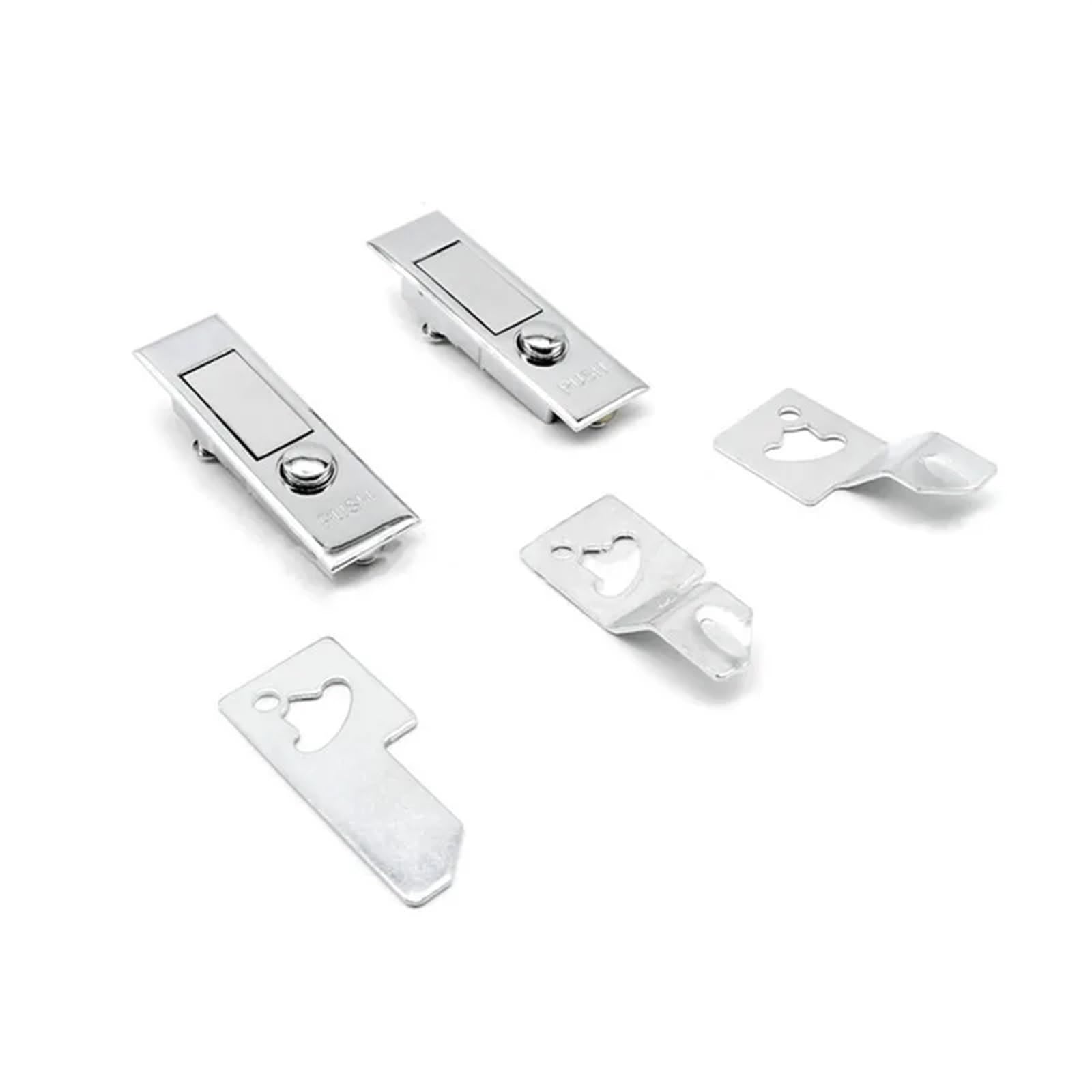 WPOIYHGBY 1Pcs Electric Cinet Panel Cam Lock Zine Alloy Silver Push Button for Distribution Box Door Furniture Hardware Accessories(Left)