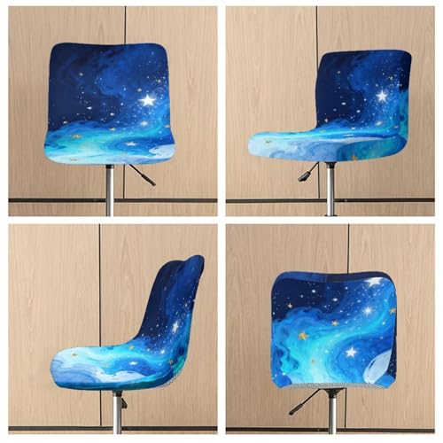 Image of Star Bar Stool Covers,4 Pack Stretch Waterproof Bar Stool Chair Cover for Dining Room Cafe Furniture Chair Seat Protectors Seat Covers