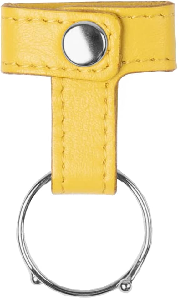 Amazon Co Jp ユニキュート エルベシャプリエ向け 本革ループキーホルダー 日本製 バッグの持ち手に付けるだけでとっても便利 本革 レザー 爪に優しいキーホルダー 鍵 キーリング バッグアクセサリー Tu0023 イエロー ニッケル ファッション