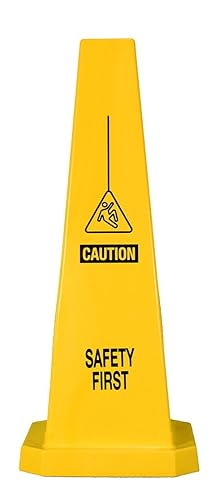 Vista 14 de Cortina Lamba 25" Cone "Safety First" Español, 03-600-07, Amarillo 25" amarillo.