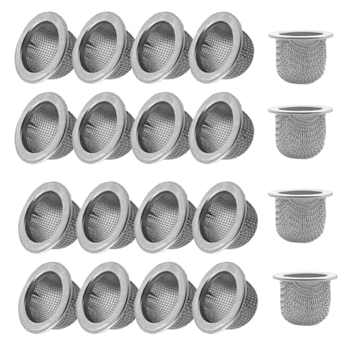 Wuden 20Pcs Cocktail Smoker Filter Accessories, Double Screen Filter, Washable Stainless Steel Mesh Screen Filter Bowl