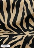 Velboa Animal Print Faux/Fake Fur Zebra Short Pile Brown Fabric by The Yard
