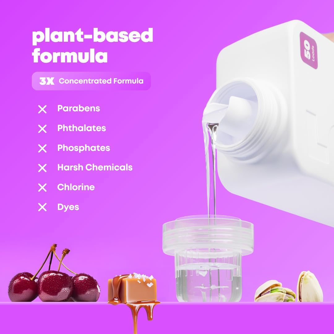 Loaded Laundry Detergent, Luxury Perfume Scented | 50 Loads | Pistachio & Caramel | Skin-Friendly & Plant-Based | Made in USA | 32 oz - Image 3