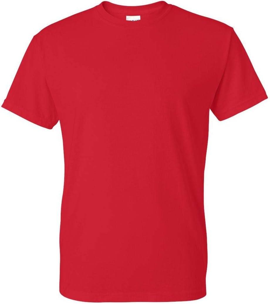 Gildan Men's DryBlend Moisture Wicking 7/8 Inch T-Shirt XX-Large Red