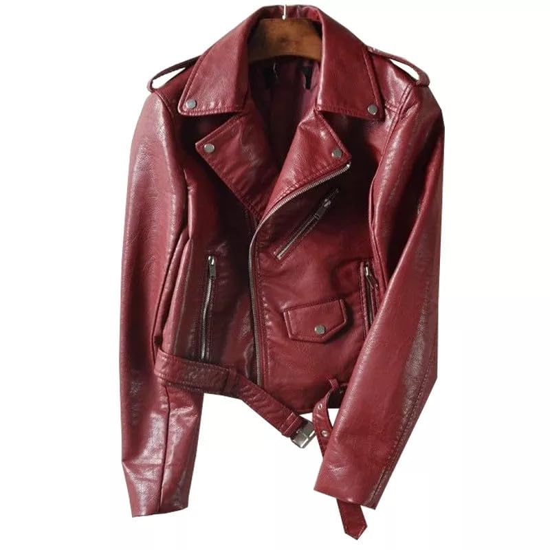 Veste en cuir synthétique pour femmes idéale pour vos sorties urbaines en look motard