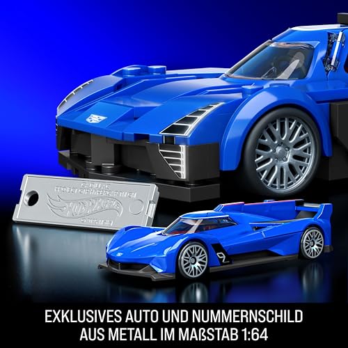 ​Mattel Brick Shop Hot Wheels Speed Serie Bauset, Cadillac Project GTP Hypercar mit 236 Teilen… – Ansicht 5