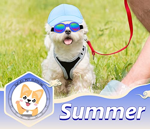 Dog Baseball Cap Dog Sun Hat For Small Medium Large Dogs Cat Hat With Ear Holes And Chin Strap For Dog Peaked Cap Caps Adjustable Puppy Hat Dog Outfit Hats For Dogs Dog Bucket Hat (Blue, Small) #TOP5