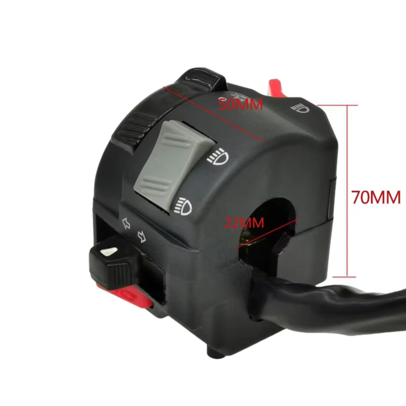 Botón Interruptor Control Universal Manillar Motocicleta 7/8"