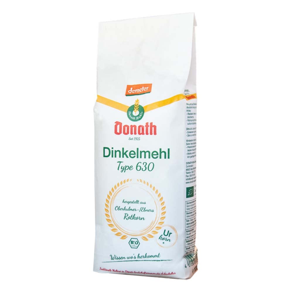 Donath Mühle - Demeter Dinkelmehl Type 630 - 1 kg - 9er Pack