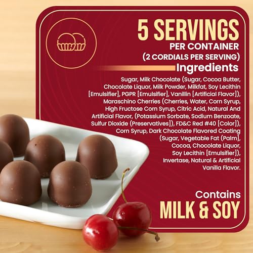 Queen Anne Milk Chocolate Covered Cordial Cherries | 6.6 oz (Pack of 4) | 10 Piece Gift Boxes | Whole Maraschino Cherry Creamy Filled Liquid Center | Holiday Party Chocolate Candy