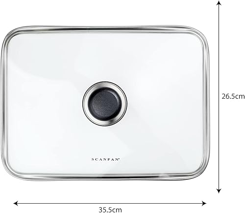 Miniatura 3 de Scanpan Tapa de vidrio rectangular clásica, 15.25 x 10.5 pulgadas