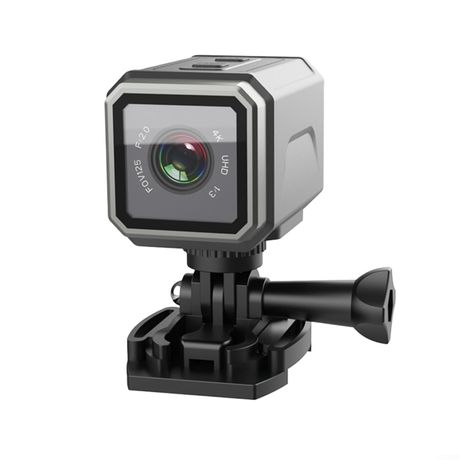 Action Camera 4K con WDR, batteria da 3000 mAh, vivavoce per casco per ciclismo, viaggi, passeggiate con animali domestici, corpo in ABS nero