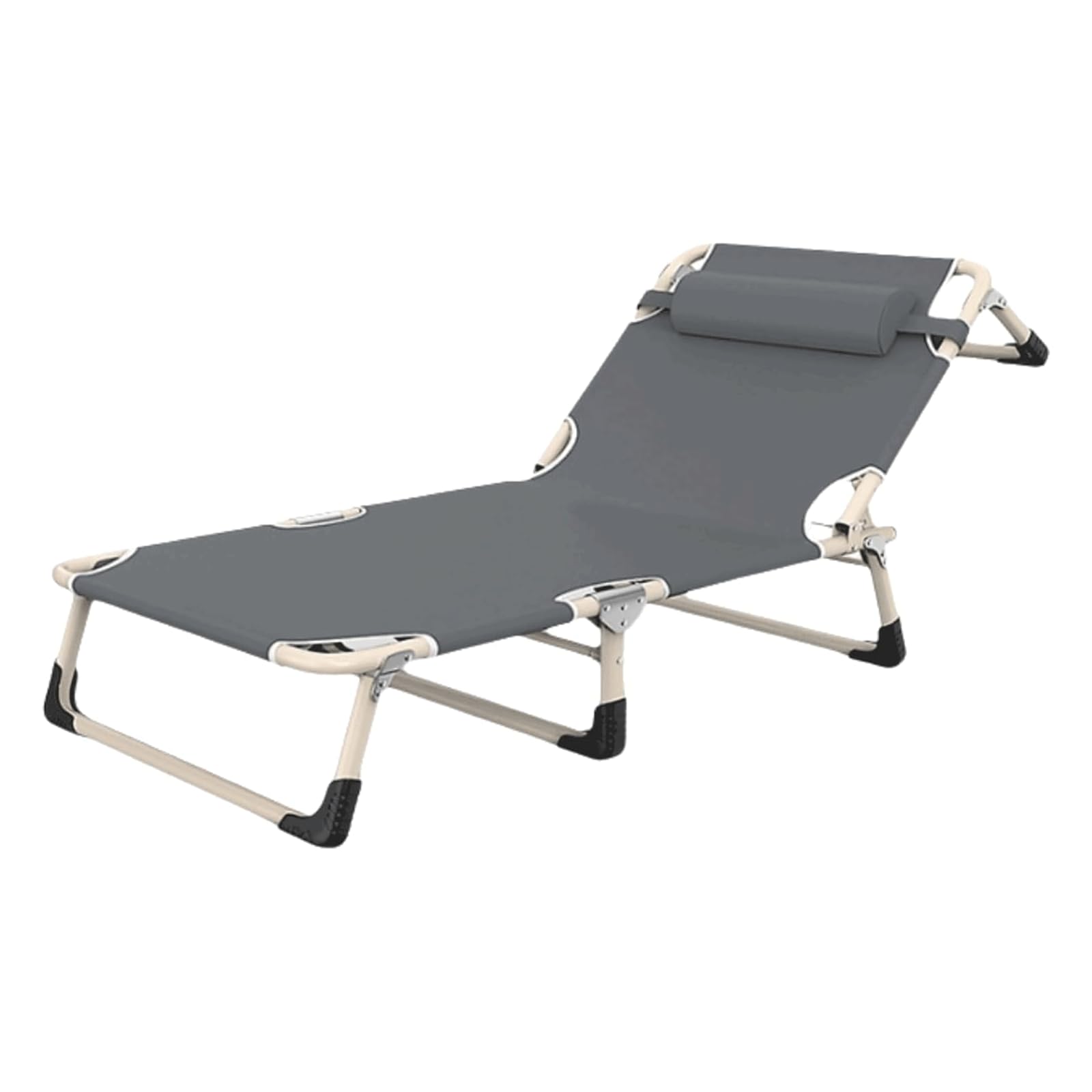 Lounge Campingbedje Oxfordstof Opvouwbaar Campingbed In hoogte verstelbare Opvouwbare slaapwiegjes Liggend kampeerbed met kussen