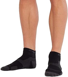 (2XU) VECTR LIGHT CUSHION 1/4 CREW SOCKS M BLK/TTM
