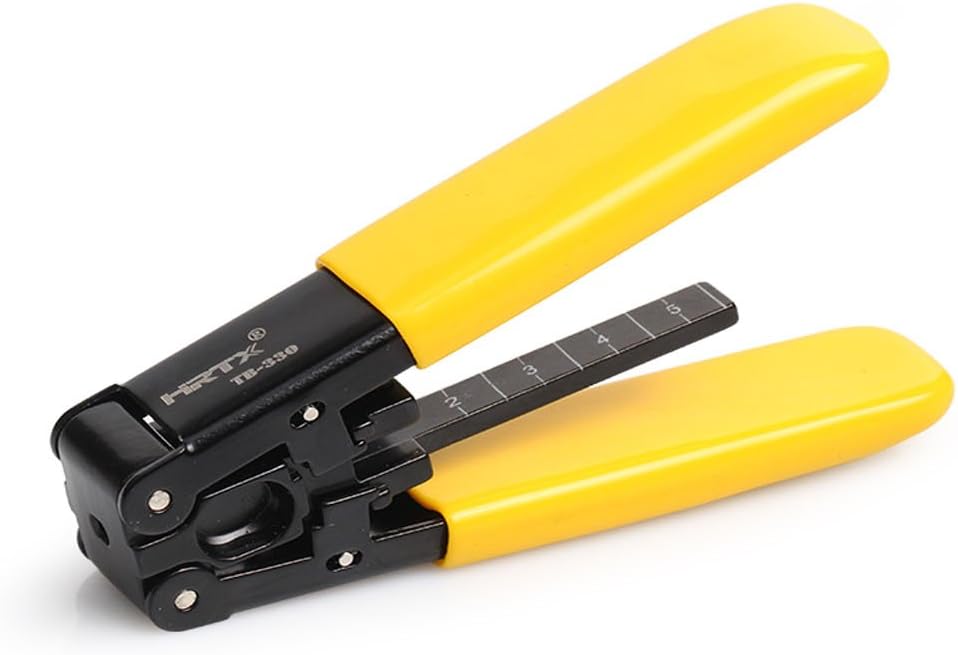 FASO FTTH Fiber Optic Drop Cable Fiber Stripper TB-330 Covered Wire Stripping Device (Yellow)