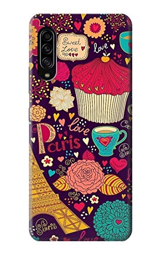 Coque Samsung Galaxy A90 5G Paris Cartoon housse etui silicone