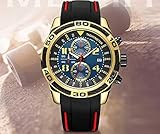 herrenuhr glashütte original Gehäuse-Material: Alloy Voigoo Chronograph Sport Herrenuhr kreative Original-Silikon-Quarz-Armbanduhr-Stunden-Datum Male Uhr Relogio Masculino