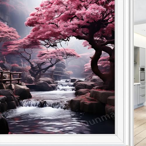 Vinilo decorativo ventana privacidad con diseño artístico miniatura 1