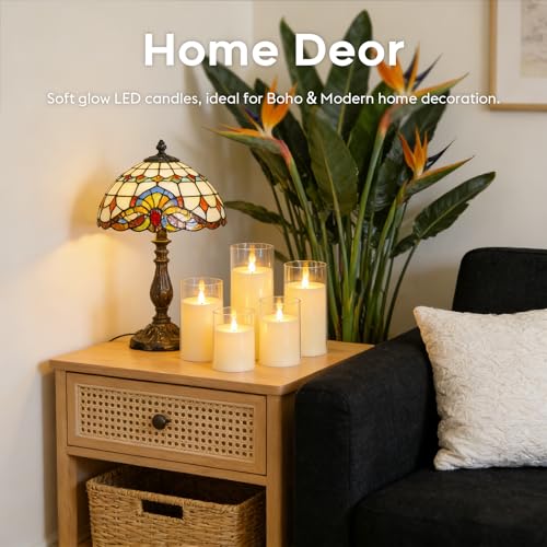 Fo32won Ivory White LED Flameless Pillar Candles Battery Operated with Remote Timer, 5 Pack 3D Flickering Acrylic Candles for Home Living Room Bedroom Fireplace Wedding Party Holiday Decor & Gift by Fo32won - Image 2