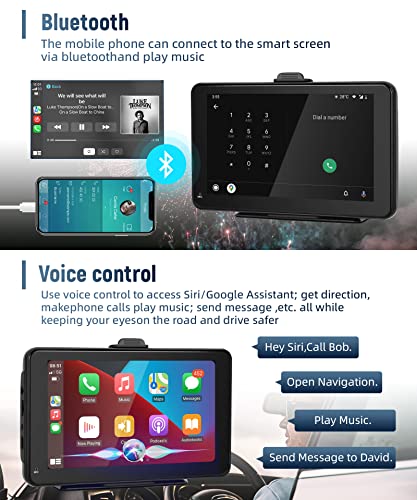 Wireless Carplay Screen Portable Car Stereo Android Auto Screen - Image 3