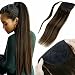 LaaVoo Ponytail Extension Human Hair Balayage Wrap Around Ponytail Hair Extensions Clip in 12