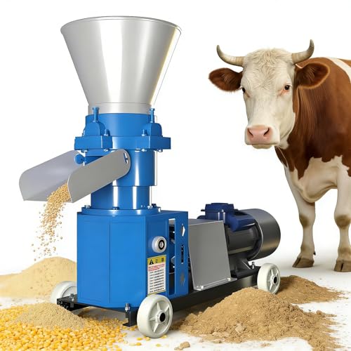 Alimentazione per pollame: la macchina per il mulino a pellet ha 5 diverse piastre di orifizio tra cui scegliere, ci sono 2,5 mm, 3 mm, 4 mm, 6 mm, 8 mm, ideali per vari tipi di alimentazione. Potenza massima: 80-100 kg/ora, il granulatore di mangime è ampiamente utilizzato in acquacoltura grande, media e piccola, impianti di trasformazione dell'alimentazione del grano, allevamenti di bestiame, allevamenti di pollame e impianti di trasformazione dei mangimi grandi, medi e piccoli.