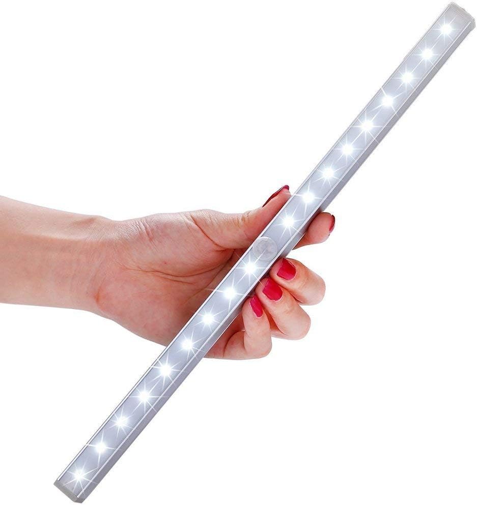 LED Closet Light, LightBiz 20-LED Wireless Motion Sensor Night Light Under Cabinet Lighting (Battery Operated)