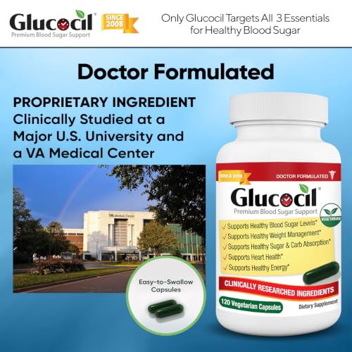 Glucocil Blood Sugar Support Vegetarian Capsules