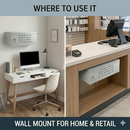Image of VYAR 2U Metal Rack for DVR /NVR /Network Switches - Lockable, Ventilated with Top & Side Airflow, 2-Way Cable Management Holes - 490x300x160mm Secure Equipment Cabinet