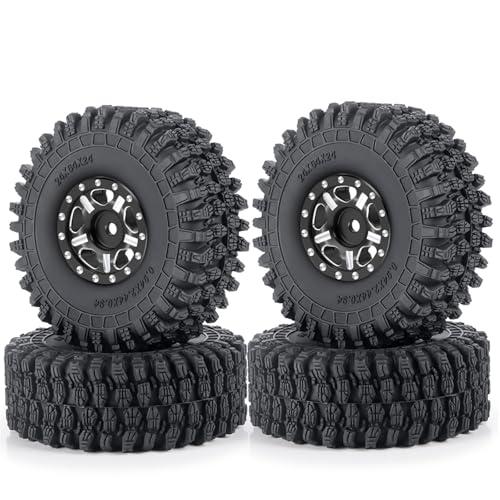 RC�N���[���[�p�A�b�v�O���[�h�p�[�c For Axial For SCX24 For AXI00001 C10 1/24 For TRX4M For Defender For Bronco 1/18 �r�[�h���b�N ���^���z�C�[������ 64mm �S���^�C���Z