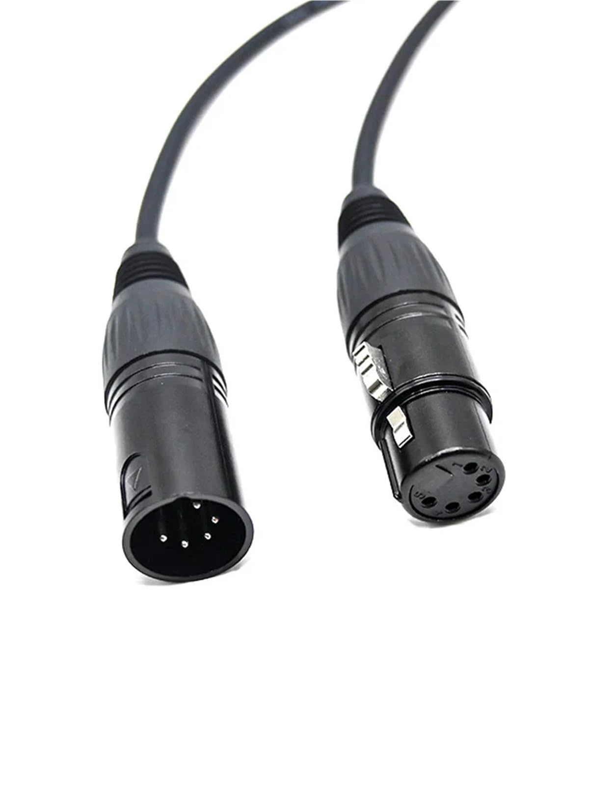 5-biegunowy 4-żyłowy 512 kabel sterujący światłem, 110 omów, 1 m, 1,5 m, 2 m, 3 m, 5 m, 10 m, 20 m, 30 m, przewód sygnałowy do listew świetlnych LED i systemów DJ (3 metry)
