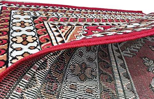Image of Home Decore Acrylic Carpet for Your Living Room & Drawing Room Aywhere in Your Home (150x210 Red Colour)- 5x7 Feet