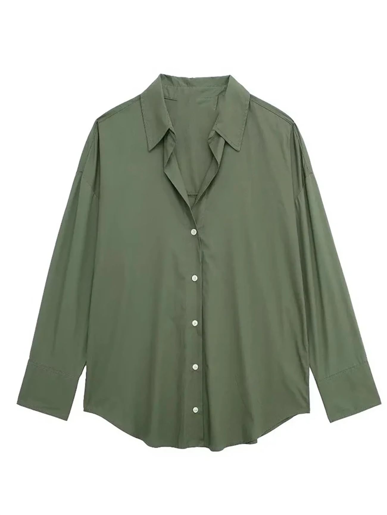 Blusa vintage de manga larga para mujer, de gran tamaño, con estampado a rayas, cuello en V