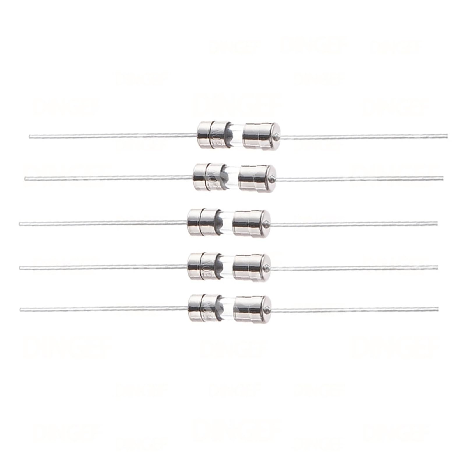 100 PZ 3.6x10mm Fusibile In Vetro Con Conduttori Tubo Piombo Assiale for Protezione Elettronica Del Circuito .15A 6.3A 10A AMP(Slow-T,10A)