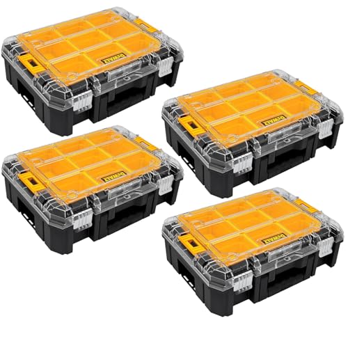 DEWALT 4 x DWST1-71194 TStak V Clear Lid Stackable Tool Fixing Organiser Case