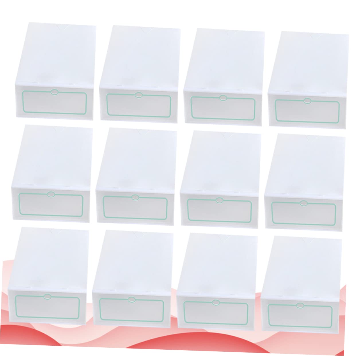 Alipis Caja de Zapatos Apilable Transparente Gruesa 30 Piezas PP L