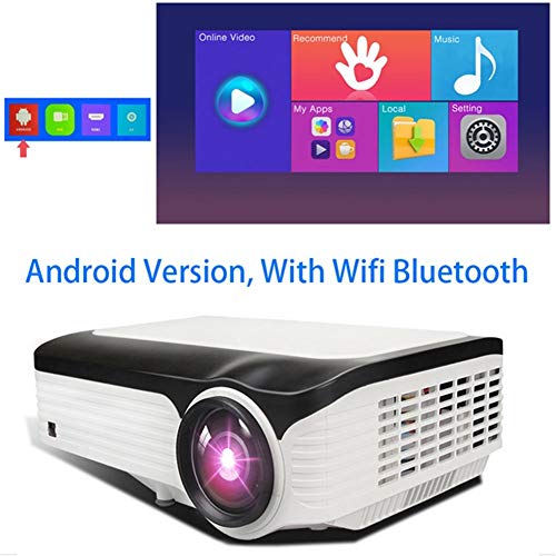 Cine en casa El Más Nuevo Proyectores, Full HD 1080p Resolucion Nativa  Android 7.1.2 Cine En Casa Vídeo  Proyector Super Brillante