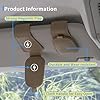 Yuoyar 2 Packs Magnetic Sunglass Holder for Car Visor - Universal Sunglasses Clip for Different Size Eyeglasses - Convenient Interior Car Accessories (Beige) #3