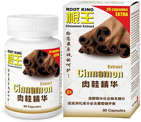 ROOT KING Cinnamon Extract - for Healthy Blood Glucose Levels Breakdown Sugar & Starch -Promote Heart Health, Weight Loss, Reduce Inflammation Joint Pain